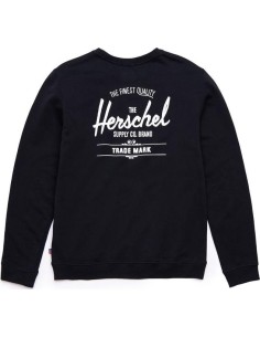 HERSCHEL MEN'S CREWNECK CLASSIC LOGO BLACK/WHITE -50032-00266 2