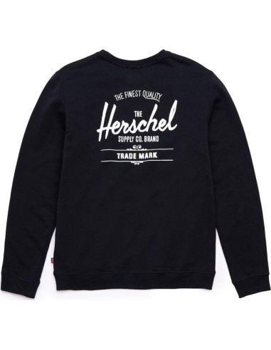 HERSCHEL MEN'S CREWNECK CLASSIC LOGO BLACK/WHITE -50032-00266