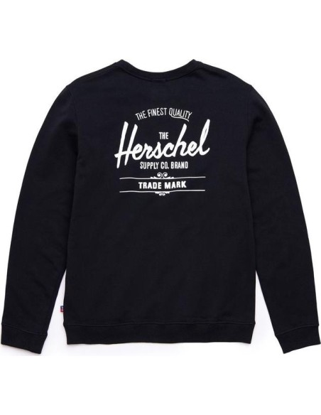 HERSCHEL MEN'S CREWNECK CLASSIC LOGO BLACK/WHITE -50032-00266