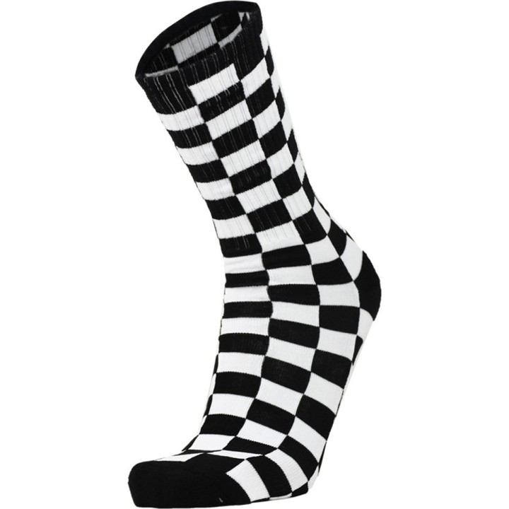 Vans Checkeboard Crew Socks (38.5-42) Black/White - VN0A3H3NHU0