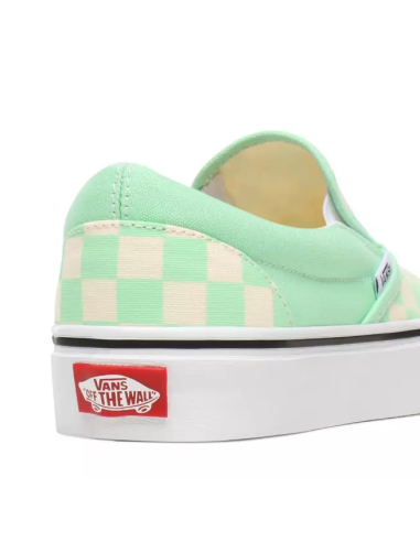 Vans Checkboard Classic Slip-On Women's Shoes Green Ash/True White  (VN0A4U38WS1)
