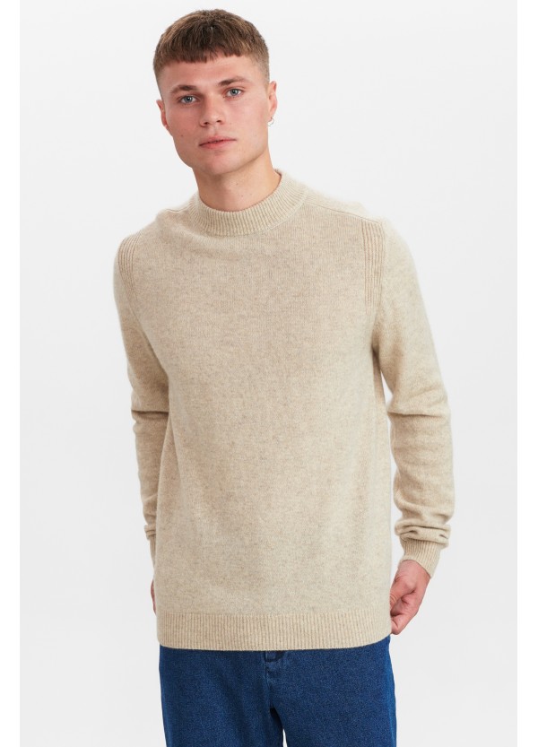 Anerkjendt Akrico Lambswool Knit in Brown Rice - 900354