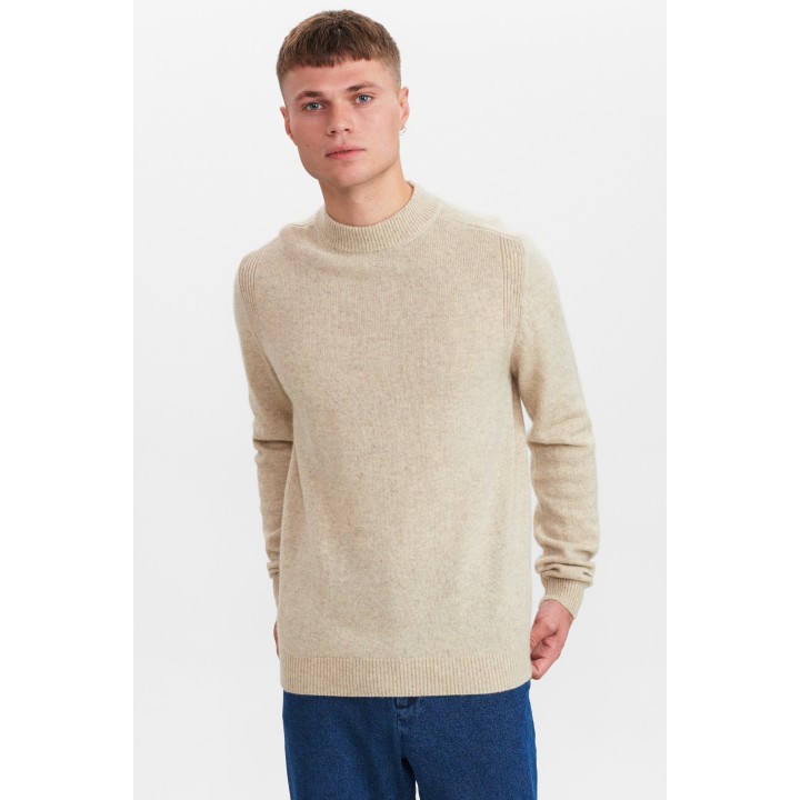 Anerkjendt Akrico Lambswool Knit in Brown Rice - 900354
