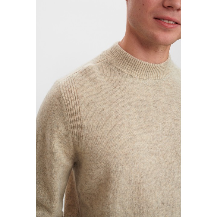 Anerkjendt Akrico Lambswool Knit in Brown Rice - 900354