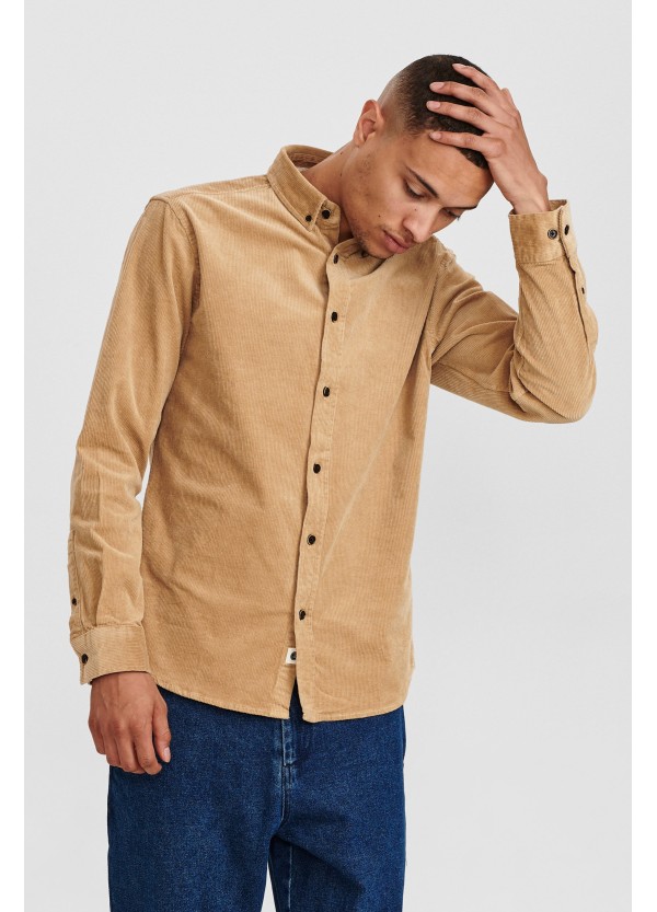 Anerkjendt Akkonrad Cord Shirt in Incense - 900291