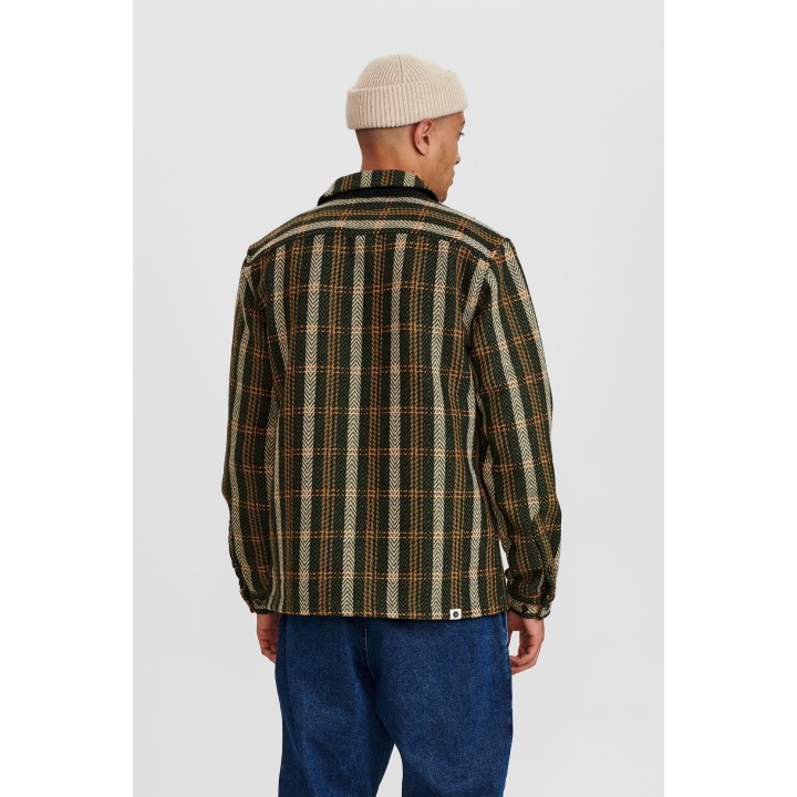 Anerkjendt Aksoldado Check Overshirt in Deep Forest - 900240