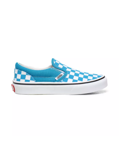 Vans Checkboard Classic Slip-On Women's Shoes Caribbean Sea/True White  ( VN0A4UH8W3V)