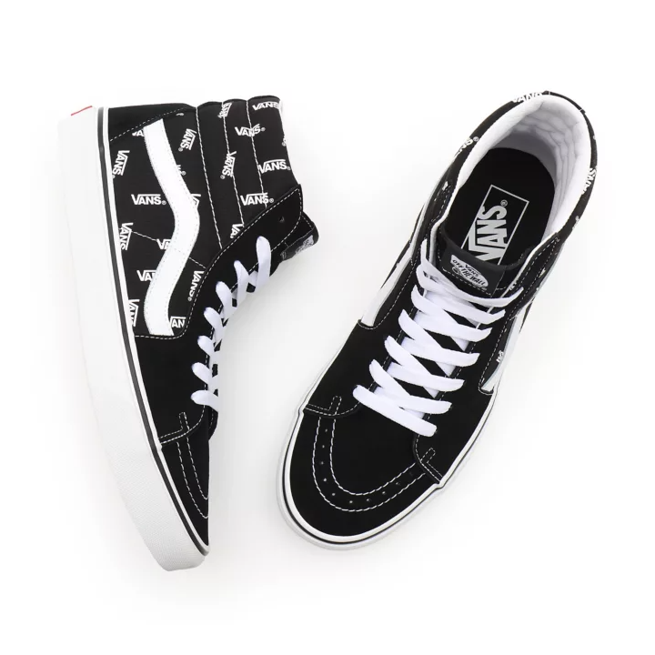 Vans SK8-Hi Shoes Black/True White Monogram - VN0A32QGQW7