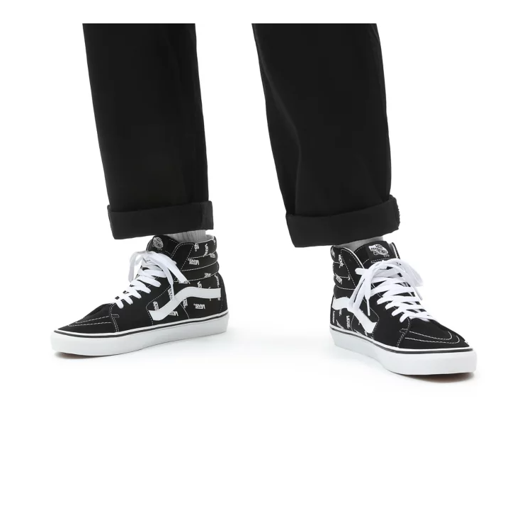 Vans SK8-Hi Shoes Black/True White Monogram - VN0A32QGQW7
