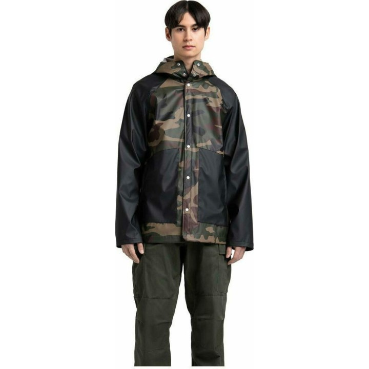 HERSCHEL MEN'S RAINWEAR CLASSIC /  WOODLAND CAMO/BLACK -50001-000312