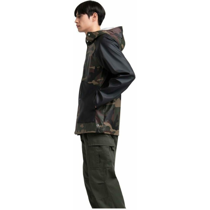 HERSCHEL MEN'S RAINWEAR CLASSIC /  WOODLAND CAMO/BLACK -50001-000312
