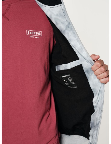 Emerson Ανδρικό Μπουφάν PR 217 GREY/K9 BLACK (202.EM10.127)