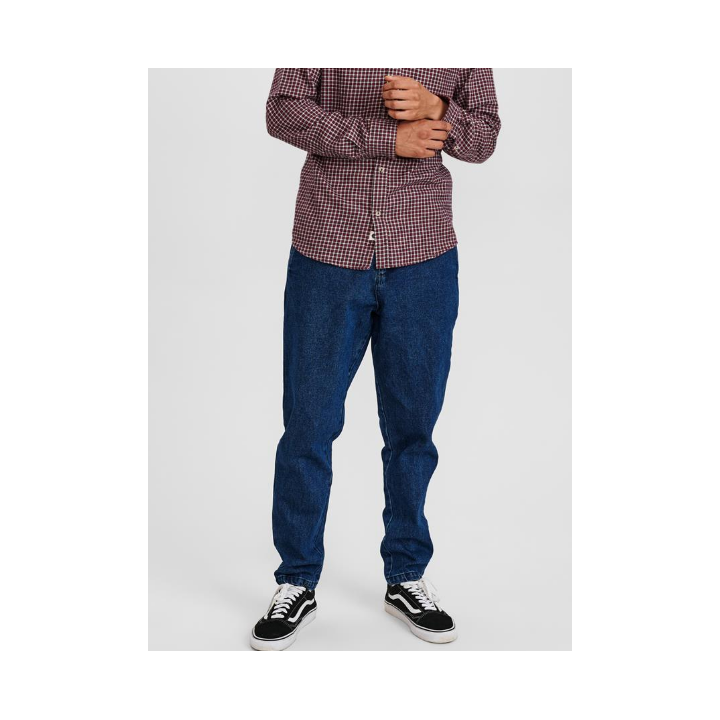 Anerkjendt Akjan Denim Chino Pant in Medium Blue Denim - 900268