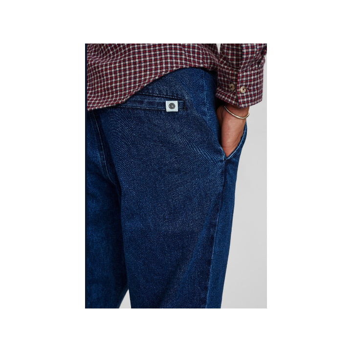 Anerkjendt Akjan Denim Chino Pant in Medium Blue Denim - 900268