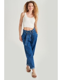 24COLOURS Women's Jeans with Belt Pants  - 80268