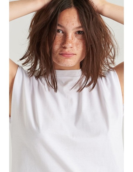 Γυναικεία Αμάνικη Μπλούζα 24 COLOURS White - 11501c