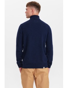 Anerkjendt Aksimon Lambswool Roll Neck Knit in Sky Captain - 900355 2