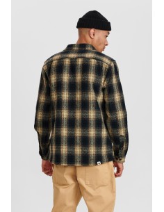 Anerkjendt Akhanky Wool Check Overshirt in Slate Black - 900246 2
