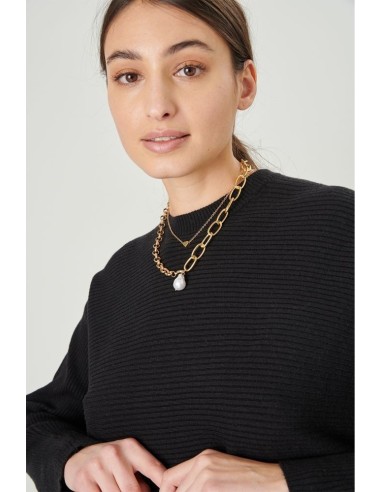 Γυναικείο πουλόβερ 24 COLOURS Μαύρο - 40847a