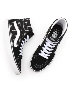 Vans SK8-Hi Shoes Black/True White Monogram - VN0A32QGQW7 2