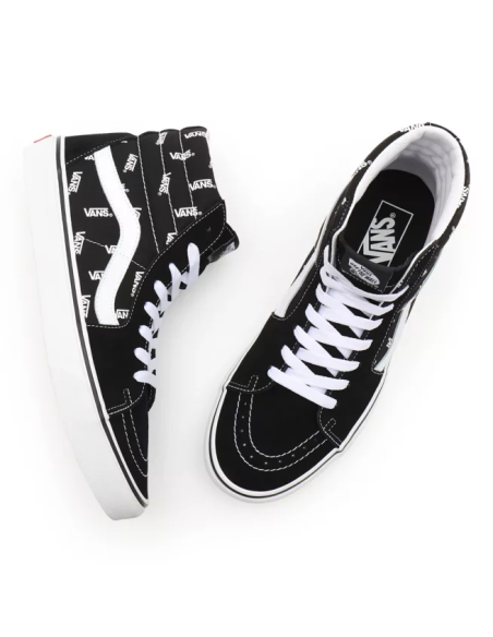 Vans SK8-Hi Shoes Black/True White Monogram - VN0A32QGQW7