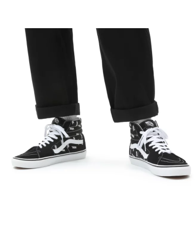 Vans SK8-Hi Shoes Black/True White Monogram - VN0A32QGQW7