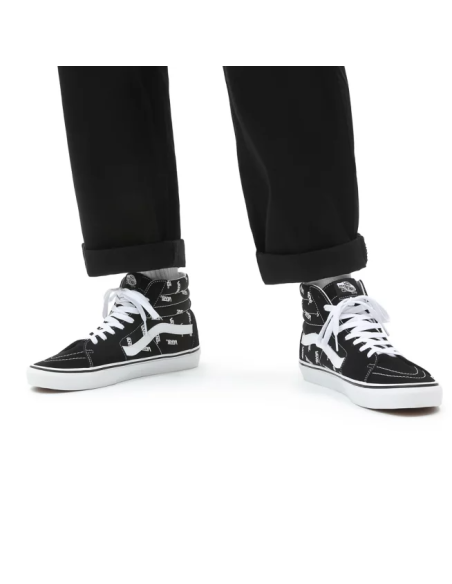 Vans SK8-Hi Shoes Black/True White Monogram - VN0A32QGQW7