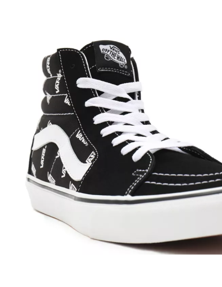 Vans SK8-Hi Shoes Black/True White Monogram - VN0A32QGQW7