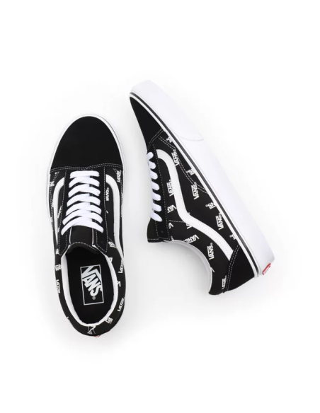 Vans Old Skool Shoes Black/True White Monogram - VN0A3WKTQW7