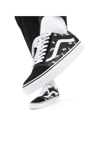 Vans Old Skool Shoes Black/True White Monogram - VN0A3WKTQW7