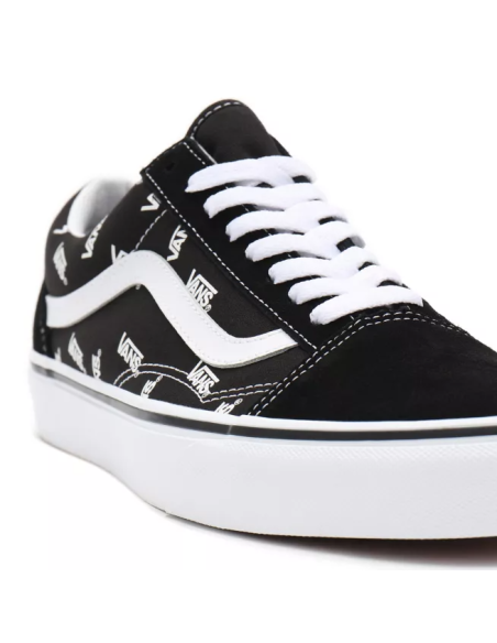 Vans Old Skool Shoes Black/True White Monogram - VN0A3WKTQW7
