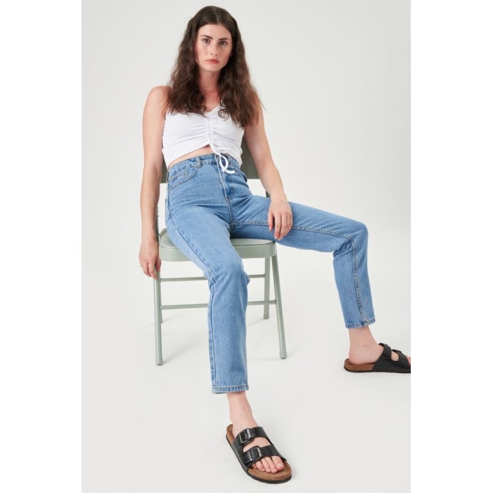 24 COLOURS Pants Wet Floor High Waist Denim - 80233