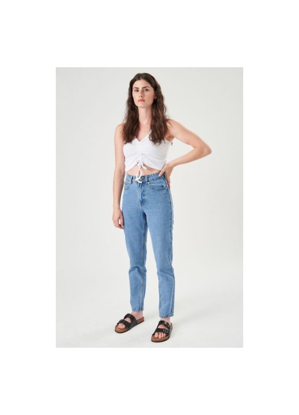 24 COLOURS Pants Wet Floor High Waist Denim - 80233