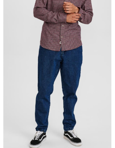 Anerkjendt Akjan Denim Chino Pant in Medium Blue Denim - 900268