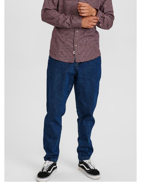 Anerkjendt Akjan Denim Chino Pant in Medium Blue Denim - 900268