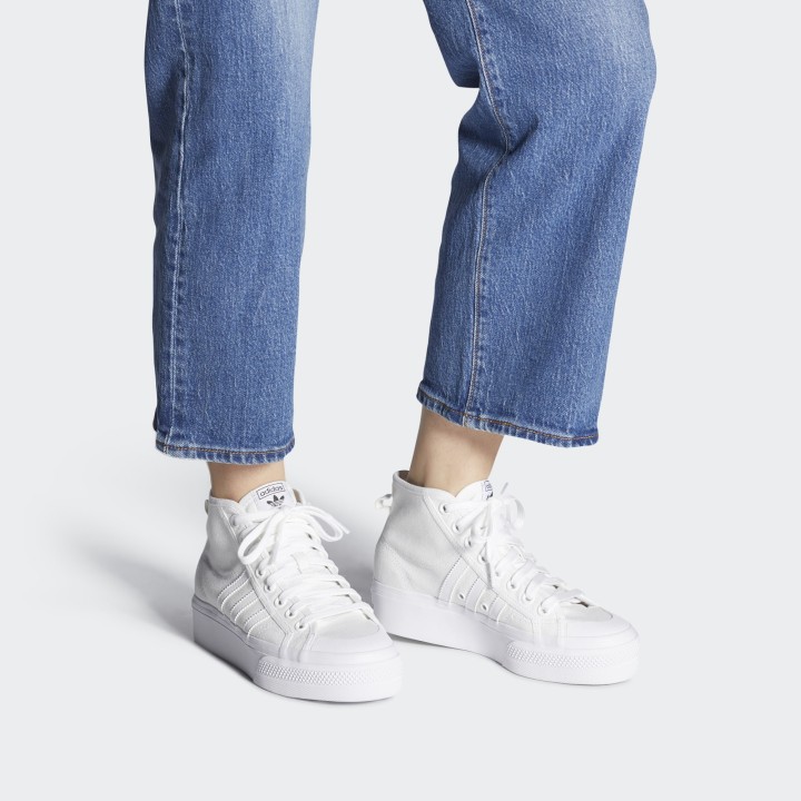 Adidas Originals Nizza Platform MID W - WHITE (FW2782)