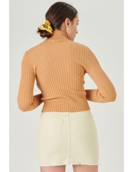 Γυναικεία Κοτλέ Φούστα Μπεζ -70571a