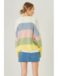 Γυναικεία Πλεκτή Μπλούζα Ριγέ 24COLOURS - 40835 2