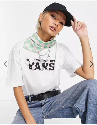 Vans Flow Rina t-shirt in white...