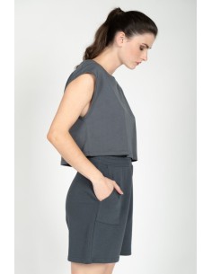 24 COLOURS Women's Casual Shorts in Anthracite - 60632a