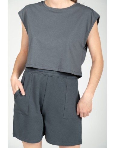 24 COLOURS Women's Casual Shorts in Anthracite - 60632a