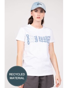 24 COLOURS Graphic T-shirt in White - 11718b 2