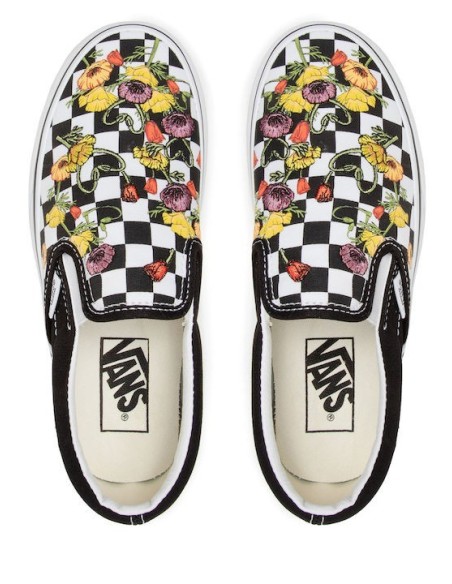 Vans Classic Slip-On Platform Poppy Checkerboard Black - VN0A5KXIBML