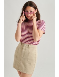 24COLOURS Women's Skirt in Beige - 70536a