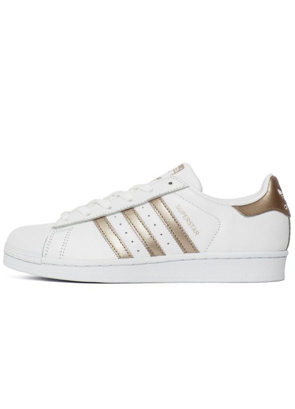 Adidas Originals Superstar Women's Shoes  -White/Gold (CG5463)| urbanfashion.gr