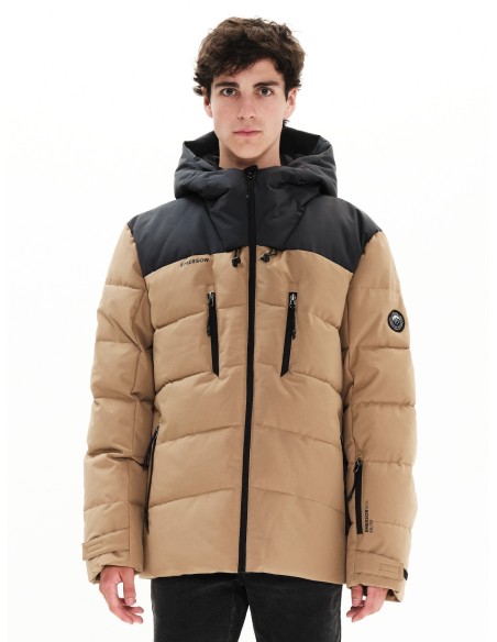 Emerson Ανδρικό Μπουφάν BEIGE/EBONY - 222.EM10.15
