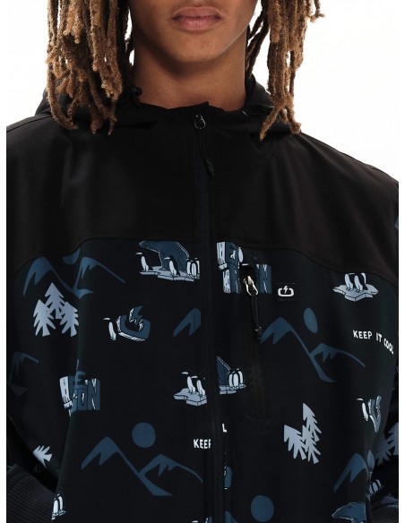 Emerson Ανδρικό Μπουφάν PR306 OFF BLACK/BLACK - 222.EM10.50