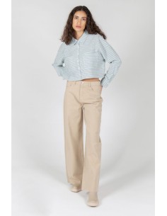 24 Colours Denim Pants in Beige - 80302