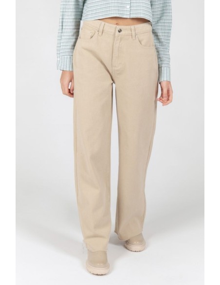 24 Colours Denim Pants in Beige - 80302