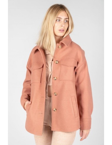 24 Colours Oversized Jacket in Rose - 90386a
